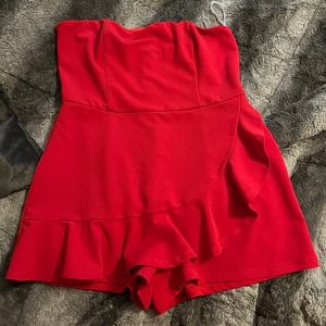 Xl ruffled red Romper SOLD